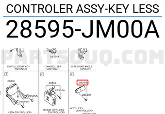 Nissan 28595JM00A CONTROLER ASSY-KEY LESS