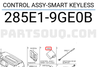 Nissan 285E19GE0B CONTROL ASSY-SMART KEYLESS