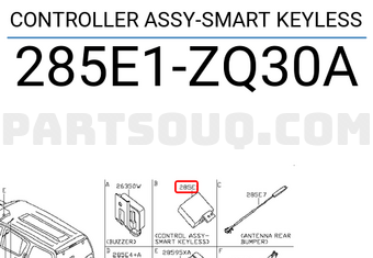 Nissan 285E1ZQ30A CONTROLLER ASSY-SMART KEYLESS