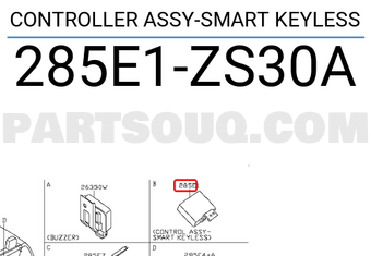 Nissan 285E1ZS30A CONTROLLER ASSY-SMART KEYLESS