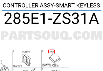 Nissan 285E1ZS31A CONTROLLER ASSY-SMART KEYLESS