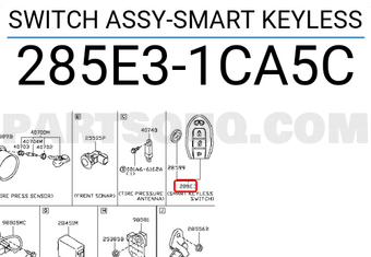 Nissan 285E31CA5C SWITCH ASSY-SMART KEYLESS