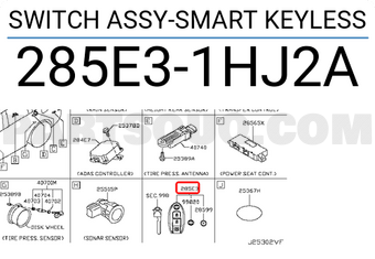 Nissan 285E31HJ2A SWITCH ASSY-SMART KEYLESS