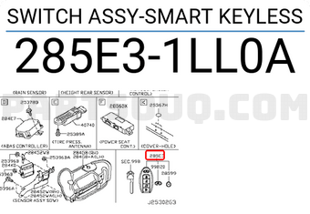 Nissan 285E31LL0A SWITCH ASSY-SMART KEYLESS