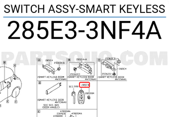Nissan 285E33NF4A SWITCH ASSY-SMART KEYLESS