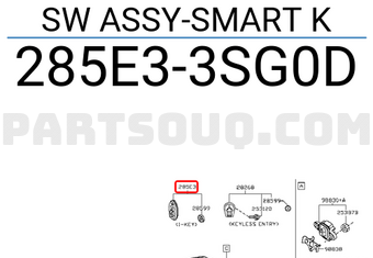 Nissan 285E33SG0D SW ASSY-SMART K