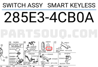 Nissan 285E34CB0A SWITCH ASSY SMART KEYLESS