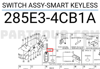Nissan 285E34CB1A SWITCH ASSY-SMART KEYLESS