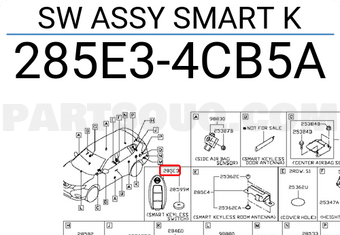 Nissan 285E34CB5A SW ASSY SMART K