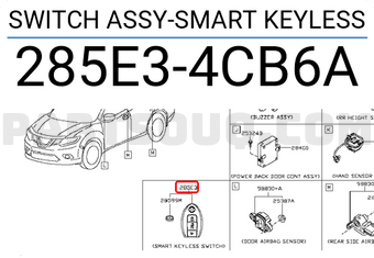 Nissan 285E34CB6A SWITCH ASSY-SMART KEYLESS