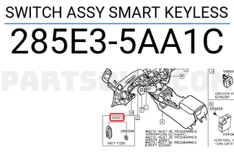 Nissan 285E35AA1C SWITCH ASSY SMART KEYLESS