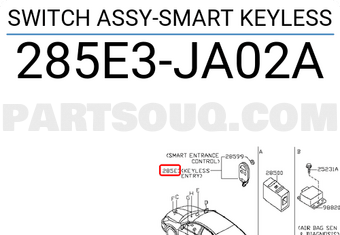 Nissan 285E3JA02A SWITCH ASSY-SMART KEYLESS
