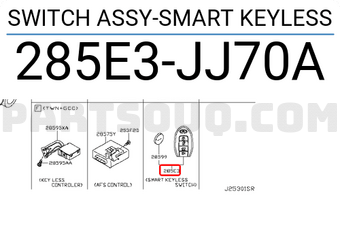 Nissan 285E3JJ70A SWITCH ASSY-SMART KEYLESS