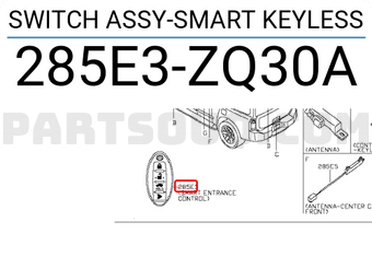 Nissan 285E3ZQ30A SWITCH ASSY-SMART KEYLESS