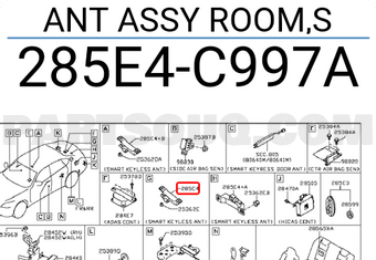 Nissan 285E4C997A ANT ASSY ROOM,S