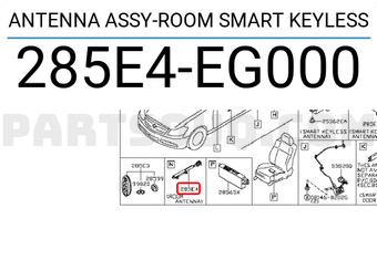 Nissan 285E4EG000 ANTENNA ASSY-ROOM SMART KEYLESS