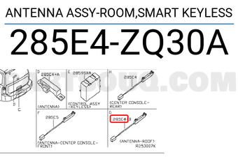 Nissan 285E4ZQ30A ANTENNA ASSY-ROOM,SMART KEYLESS