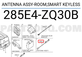 Nissan 285E4ZQ30B ANTENNA ASSY-ROOM,SMART KEYLESS