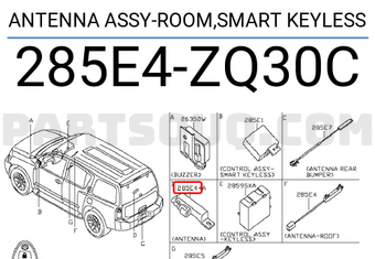 Nissan 285E4ZQ30C ANTENNA ASSY-ROOM,SMART KEYLESS