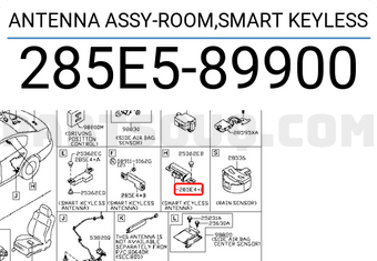 Nissan 285E589900 ANTENNA ASSY-ROOM,SMART KEYLESS