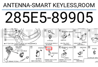 Nissan 285E589905 ANTENNA-SMART KEYLESS,ROOM