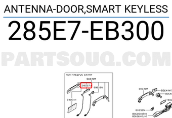 Nissan 285E7EB300 ANTENNA-DOOR,SMART KEYLESS