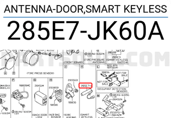 Nissan 285E7JK60A ANTENNA-DOOR,SMART KEYLESS