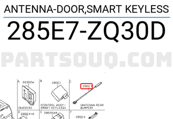Nissan 285E7ZQ30D ANTENNA-DOOR,SMART KEYLESS