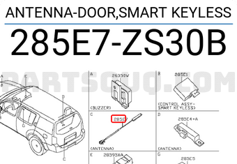 Nissan 285E7ZS30B ANTENNA-DOOR,SMART KEYLESS