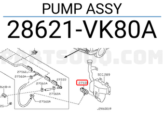 Nissan 28621VK80A PUMP ASSY