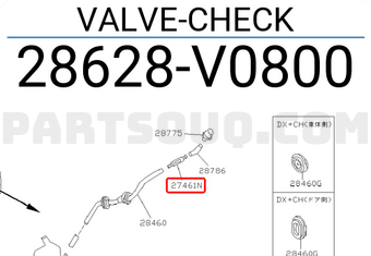 Nissan 28628V0800 VALVE-CHECK