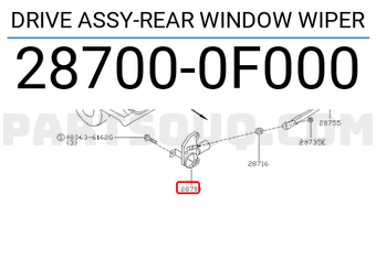 Nissan 287000F000 DRIVE ASSY-REAR WINDOW WIPER