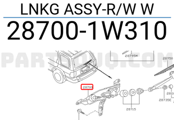 Nissan 287001W310 LNKG ASSY-R/W W