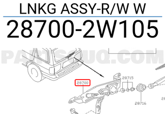 Nissan 287002W105 LNKG ASSY-R/W W