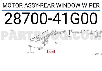 Nissan 2870041G00 MOTOR ASSY-REAR WINDOW WIPER