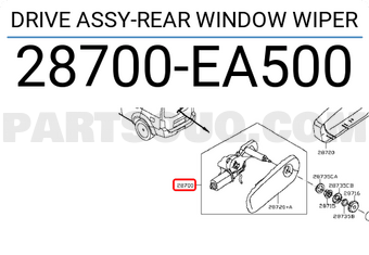 Nissan 28700EA500 DRIVE ASSY-REAR WINDOW WIPER