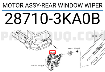 Nissan 287103KA0B MOTOR ASSY-REAR WINDOW WIPER