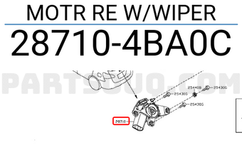 Nissan 287104BA0C MOTR RE W/WIPER