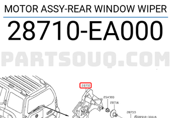 Nissan 28710EA000 MOTOR ASSY-REAR WINDOW WIPER