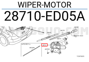 Nissan 28710ED05A WIPER-MOTOR