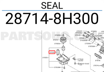 Nissan 287148H300 SEAL