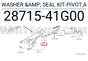 Nissan 2871541G00 WASHER & SEAL KIT-PIVOT,A