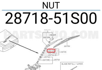 Nissan 2871851S00 NUT
