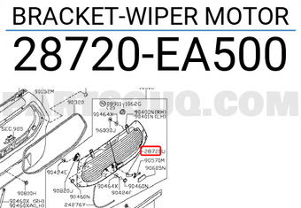 Nissan 28720EA500 BRACKET-WIPER MOTOR