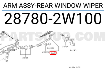Nissan 287802W100 ARM ASSY-REAR WINDOW WIPER