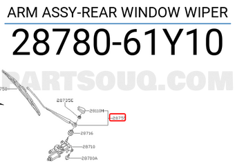Nissan 2878061Y10 ARM ASSY-REAR WINDOW WIPER
