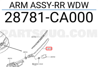 Nissan 28781CA000 ARM ASSY-RR WDW