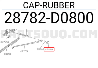 Nissan 28782D0800 CAP-RUBBER