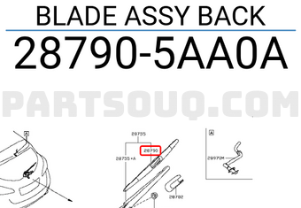 Nissan 287905AA0A BLADE ASSY BACK