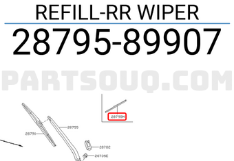 Nissan 2879589907 REFILL-RR WIPER